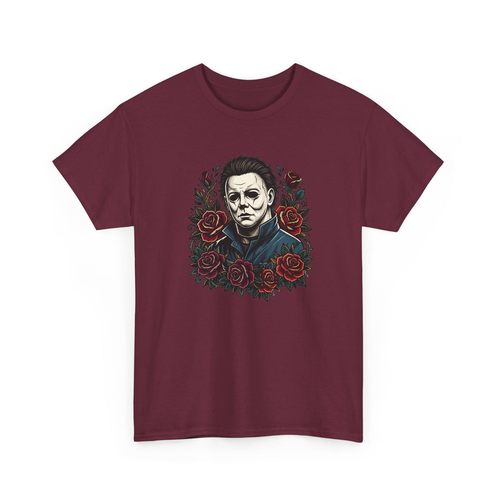 Horror Mask & Roses T‑Shirt