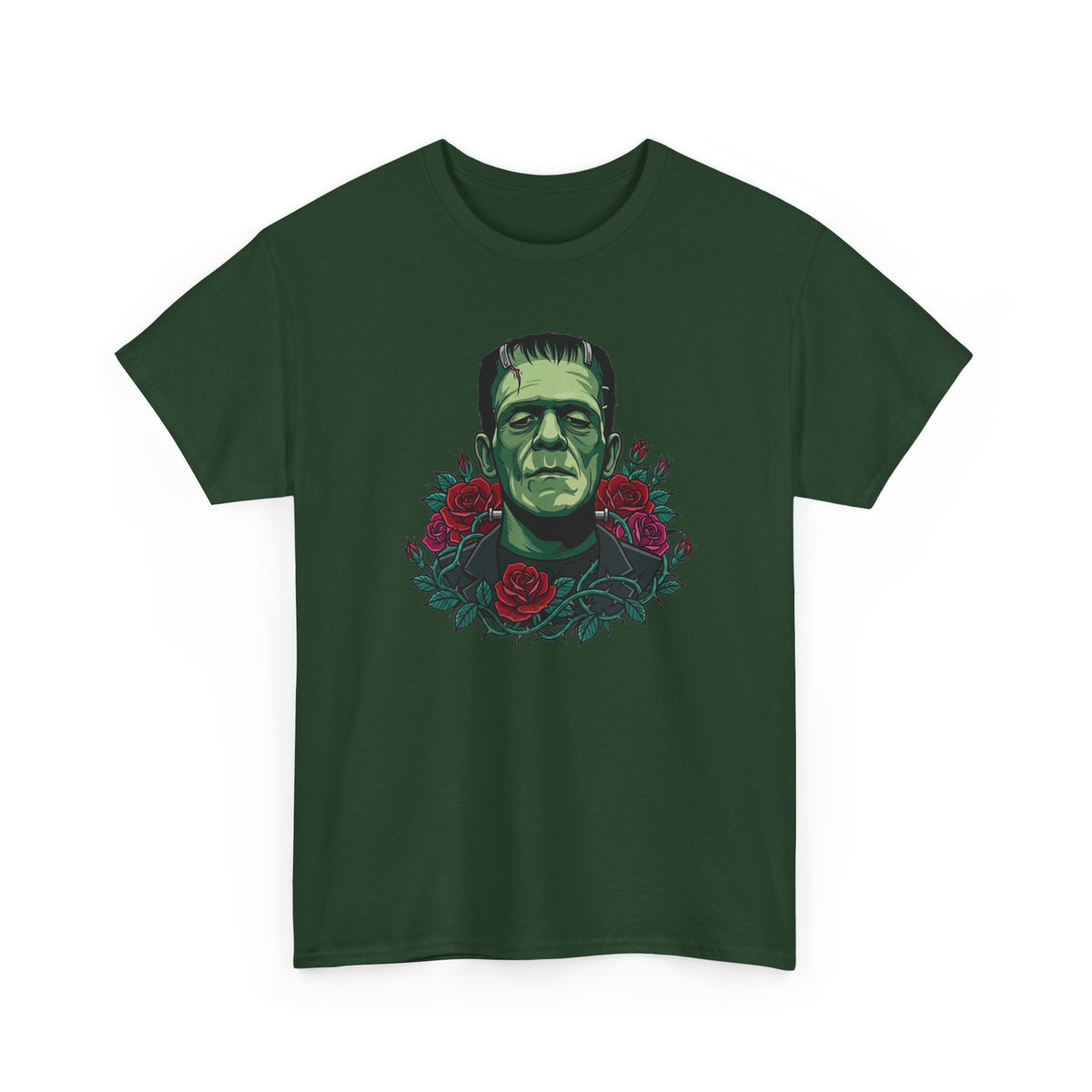 Frankenstein Portrait Tee — Gothic Rose Monster T-Shirt