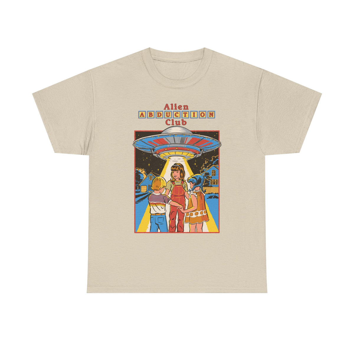 Alien Abduction Club Graphic Tee — Retro UFO Sci‑Fi T-Shirt