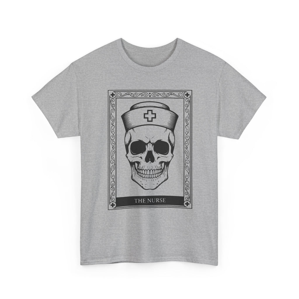 Nurse Skull Graphic Tee — Gothic Medical Skull T‑Shirt