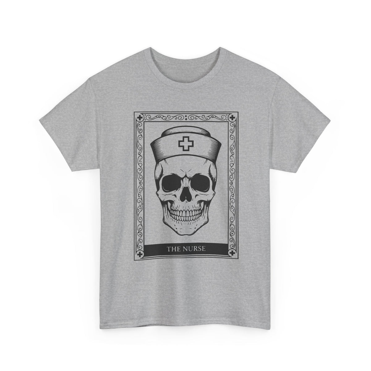Nurse Skull Graphic Tee — Gothic Medical Skull T‑Shirt