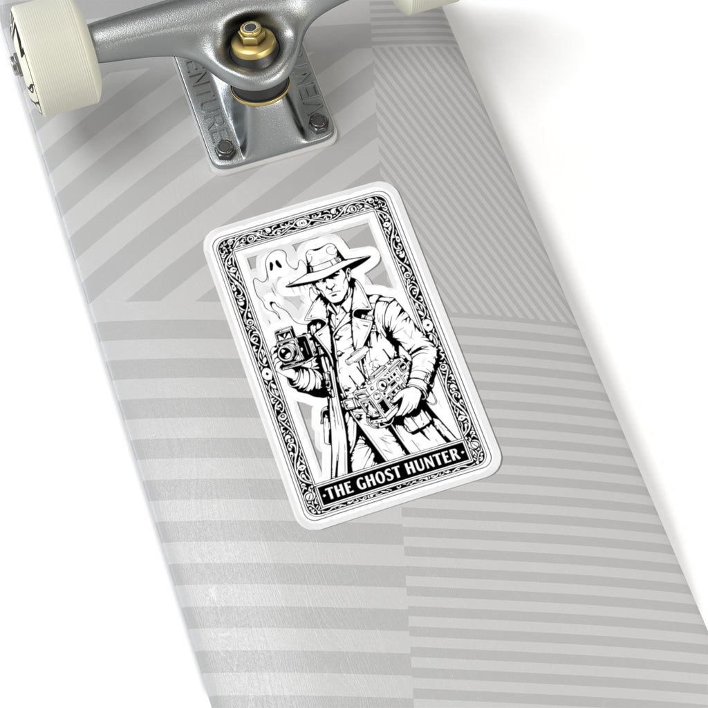 Kiss-Cut Sticker — “The Ghost Hunter” Vintage Noir Paranormal Camera Design
