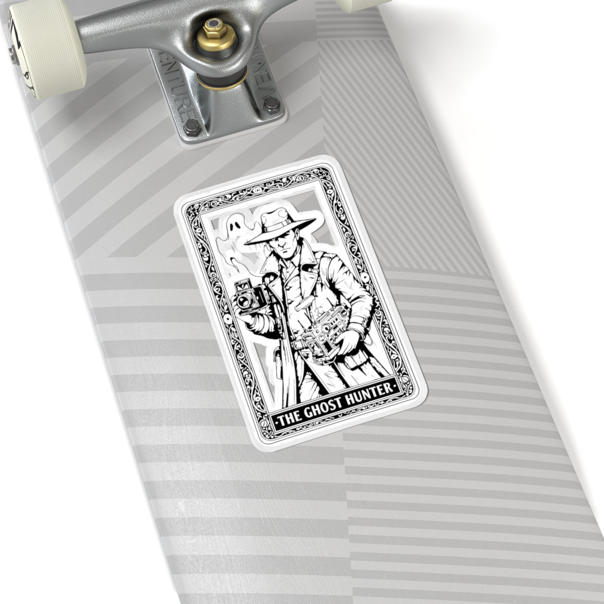 Kiss-Cut Sticker — “The Ghost Hunter” Vintage Noir Paranormal Camera Design