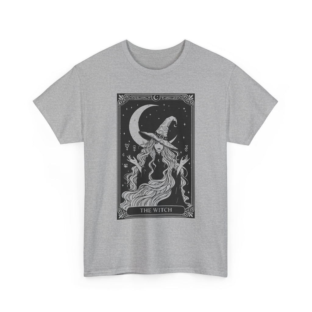 Witch & Moon T-Shirt — Mystical Tarot Art Graphic Tee