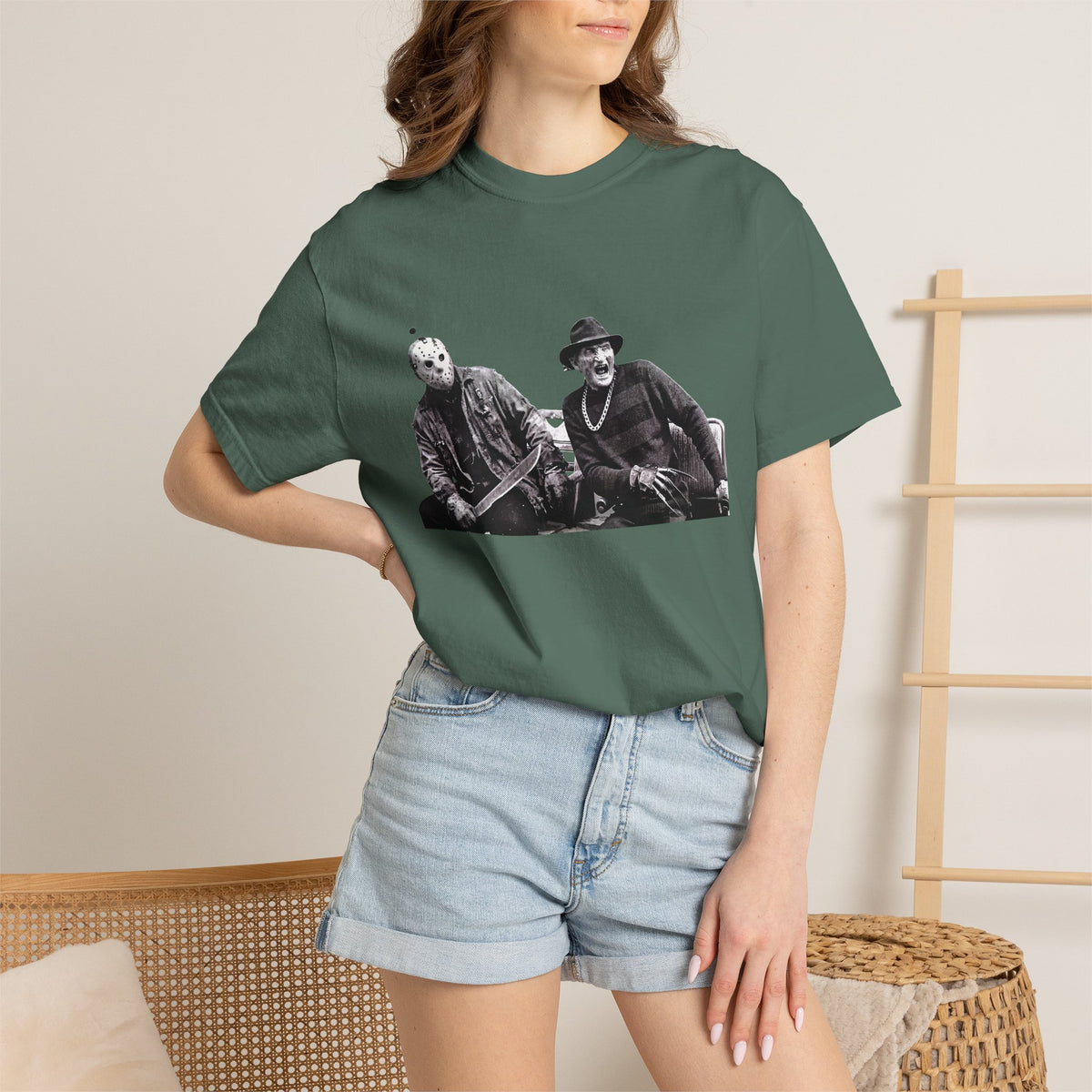 Vintage Horror Duo Graphic T-Shirt