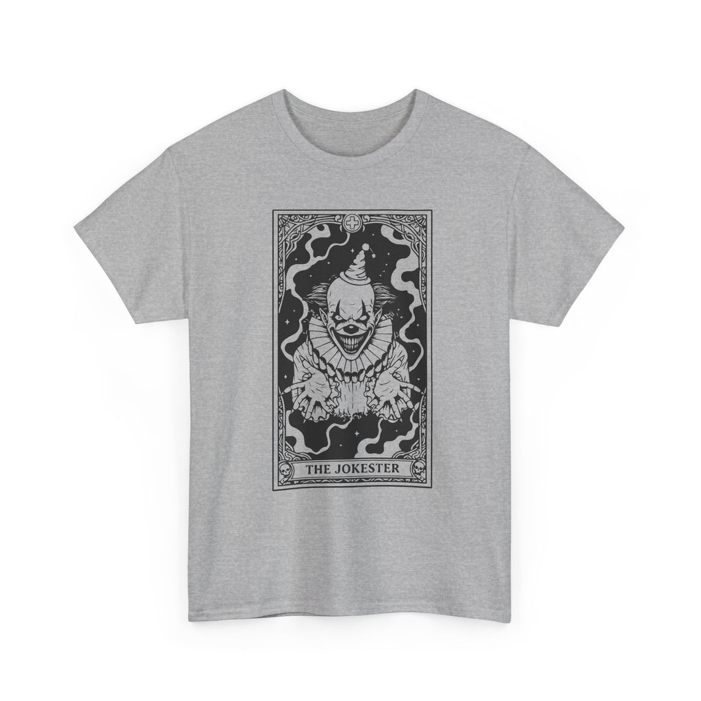 The Jokester Tarot T-Shirt — Gothic Clown Graphic Tee