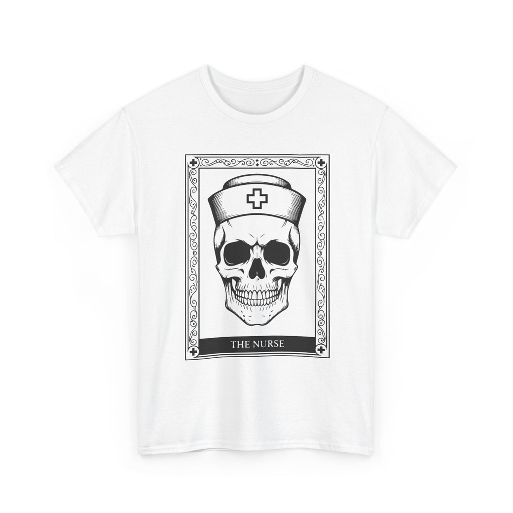 Nurse Skull Graphic Tee — Gothic Medical Skull T‑Shirt