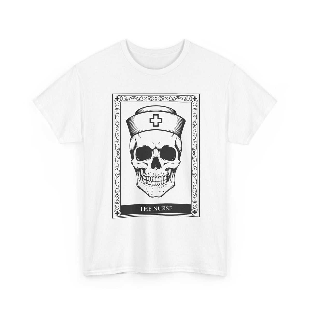 Nurse Skull Graphic Tee — Gothic Medical Skull T‑Shirt