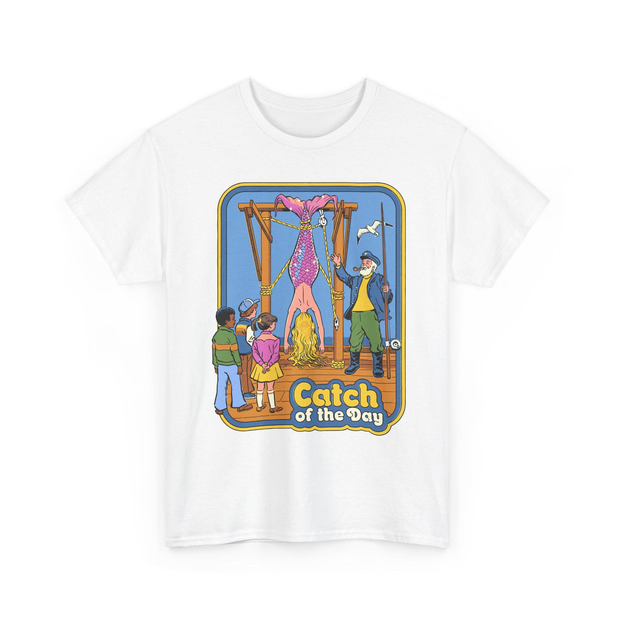 T-Shirt — "Catch of the Day" Retro Fishing Illustration Tee