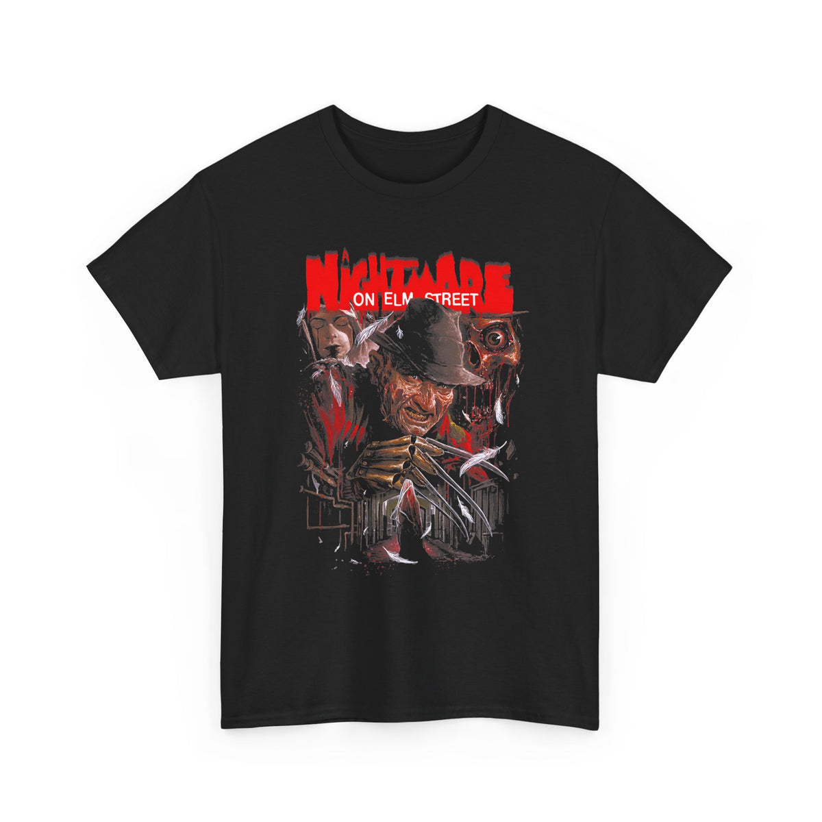 Horror Graphic Tee — 'Nightmare on Elm Street' Vintage Freddy Krueger Design