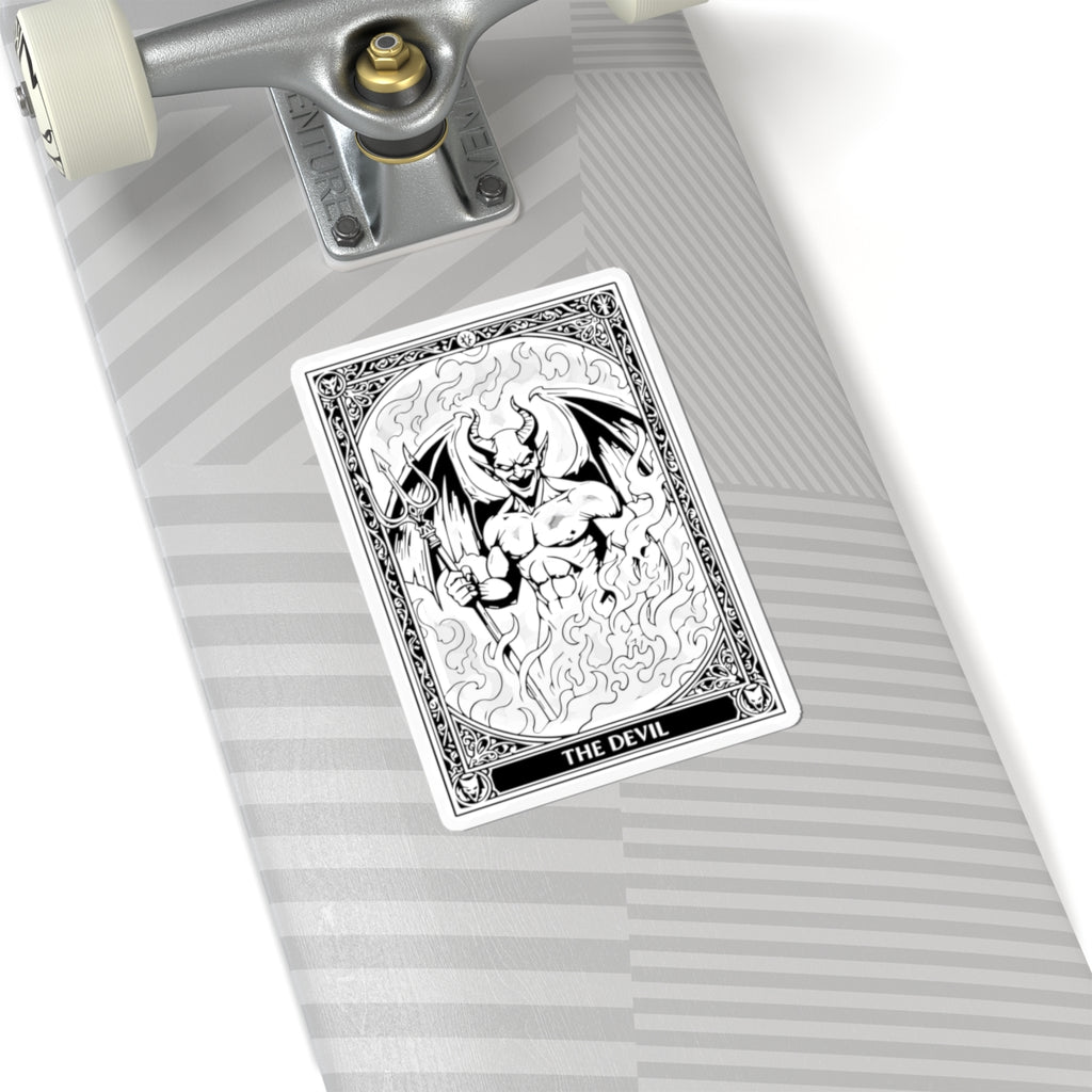 Tarot 'The Devil' Kiss-Cut Sticker — Gothic Occult Laptop Decal