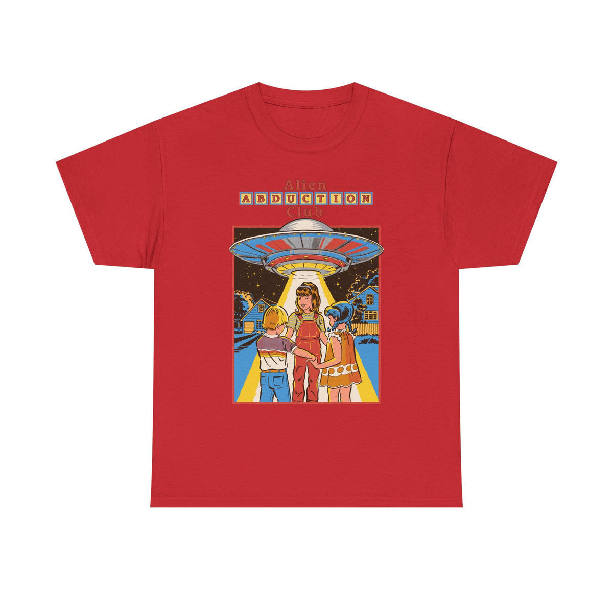 Alien Abduction Club Graphic Tee — Retro UFO Sci‑Fi T-Shirt