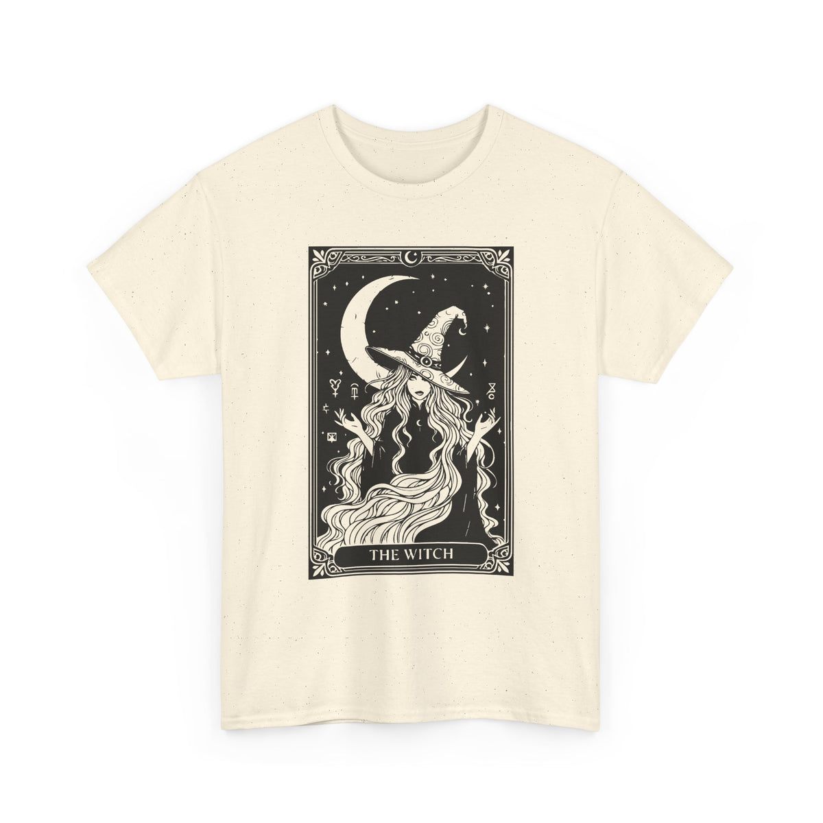Witch & Moon T-Shirt — Mystical Tarot Art Graphic Tee