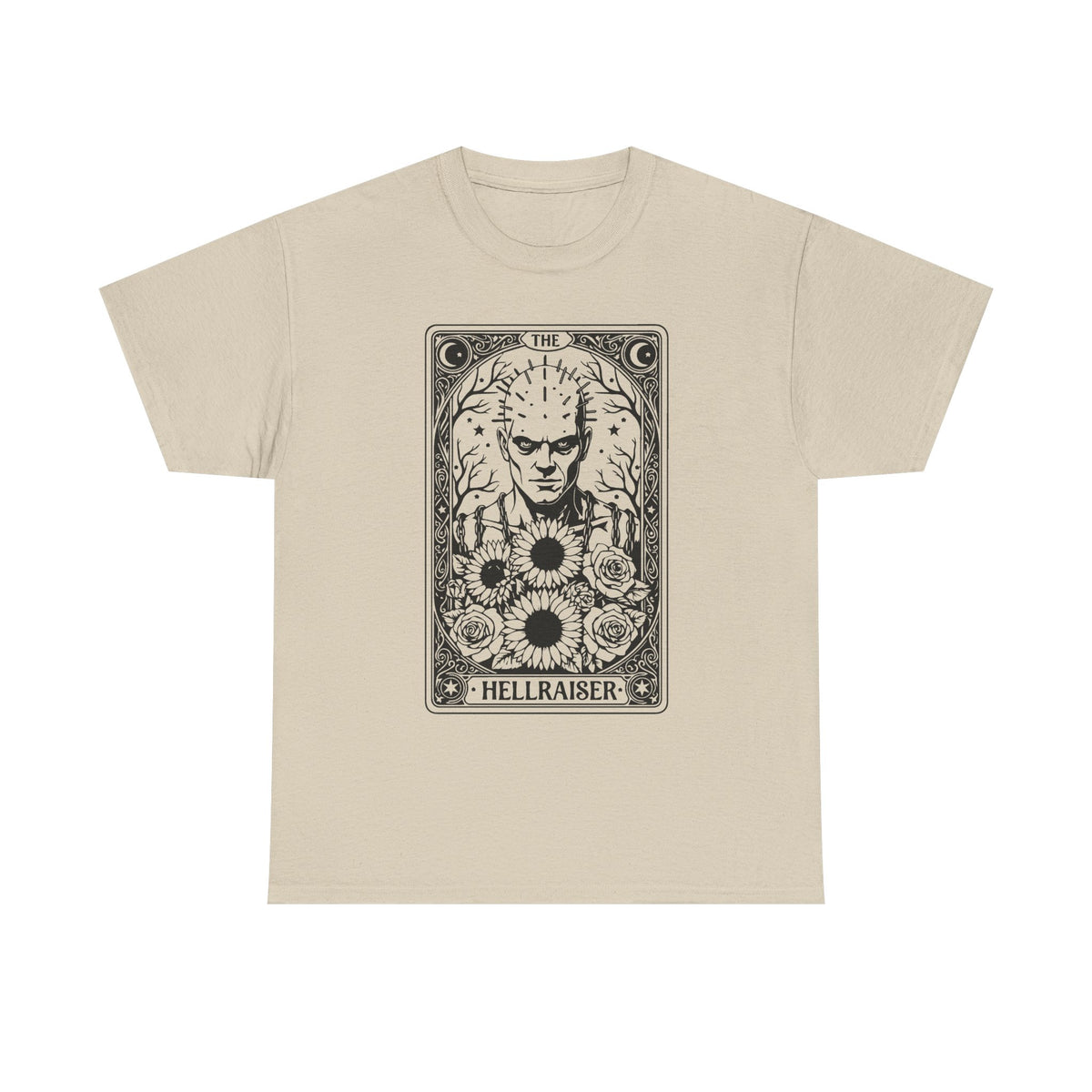 Hellraiser Tarot Card T-Shirt — Gothic Horror Pinhead Graphic Tee