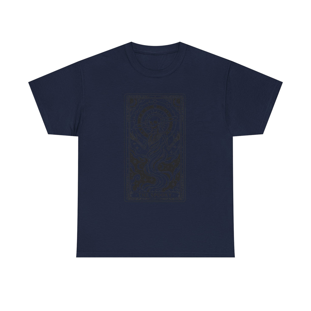 Tarot Skull Flame T‑Shirt — 'The Spooky' Gothic Graphic Tee