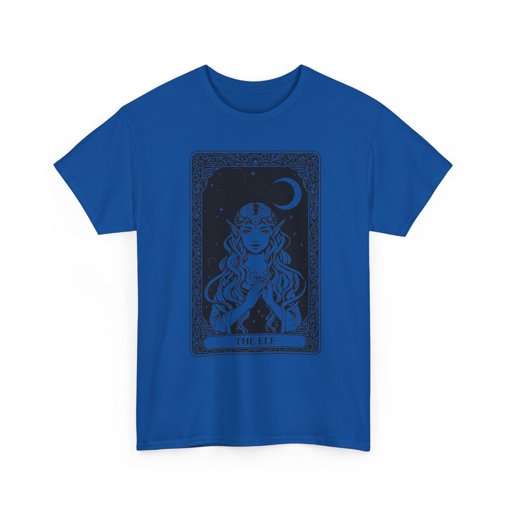The Elf Tarot Card Tee — Mystical Moon Illustration T-Shirt