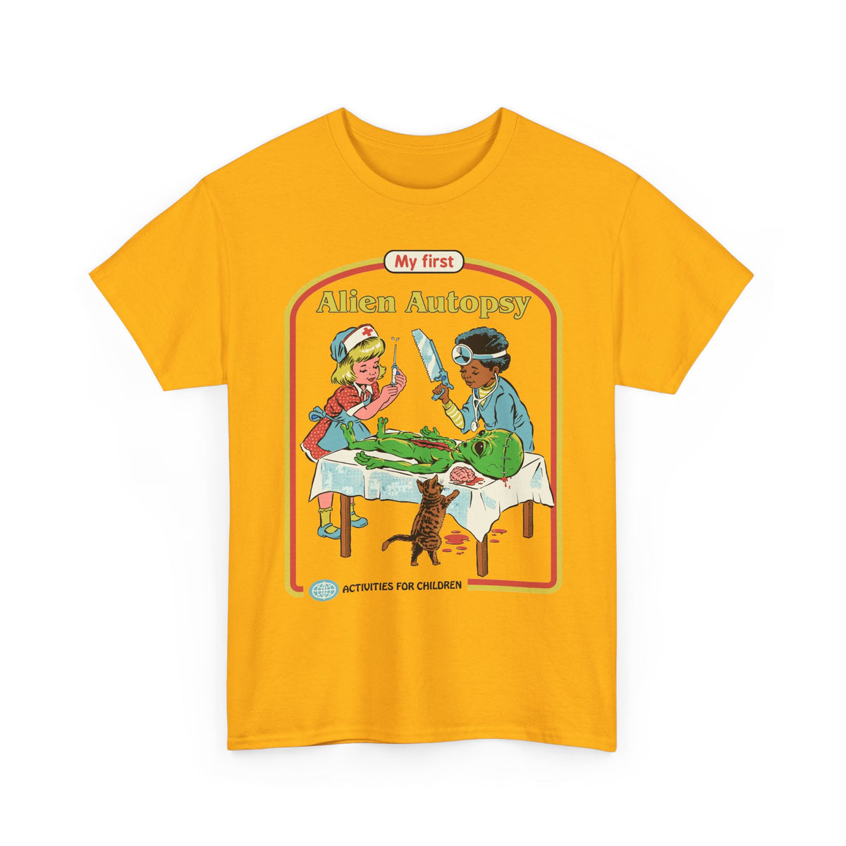 Kids' Novelty Tee — "My First Alien Autopsy" Retro Illustration