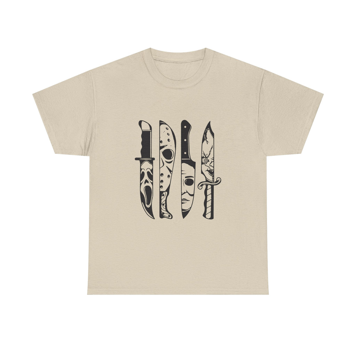 Knife Silhouette Tee — Black Blade Graphic T‑Shirt