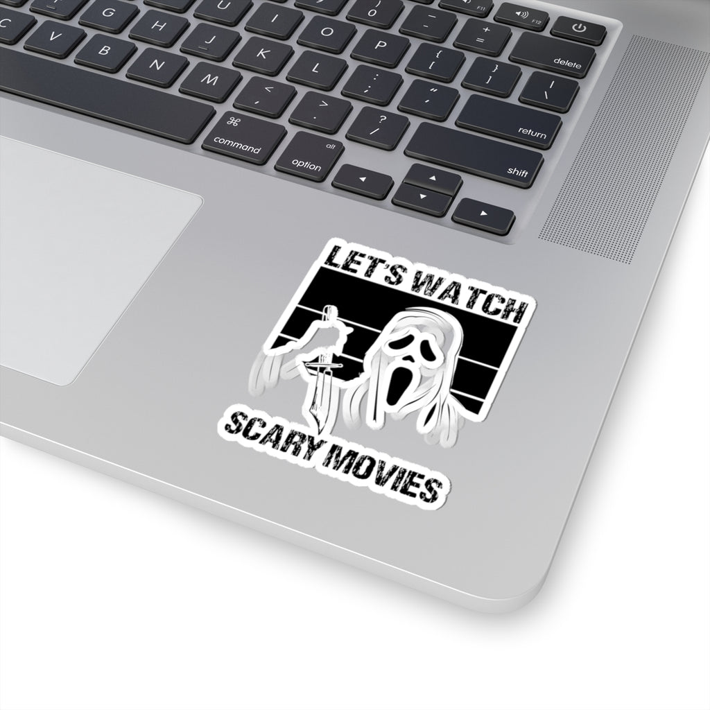 Let's Watch Scary Movies Sticker — Horror Movie Scream Vinyl Kiss-Cut