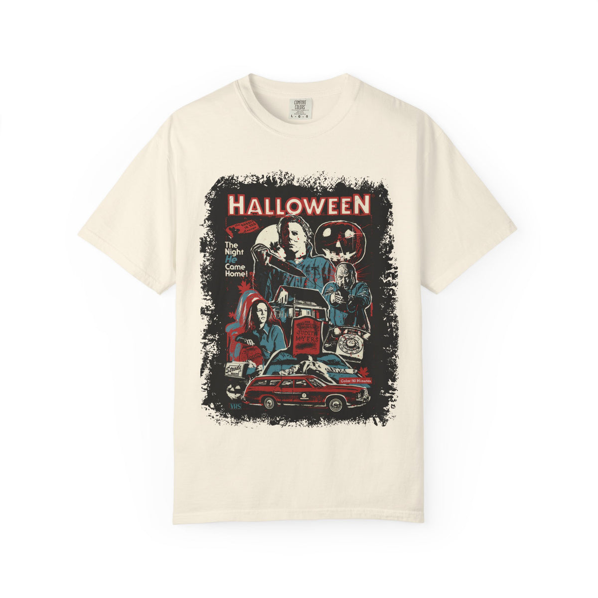 Halloween Retro Horror Movie T-Shirt — Vintage Slasher Collage Tee