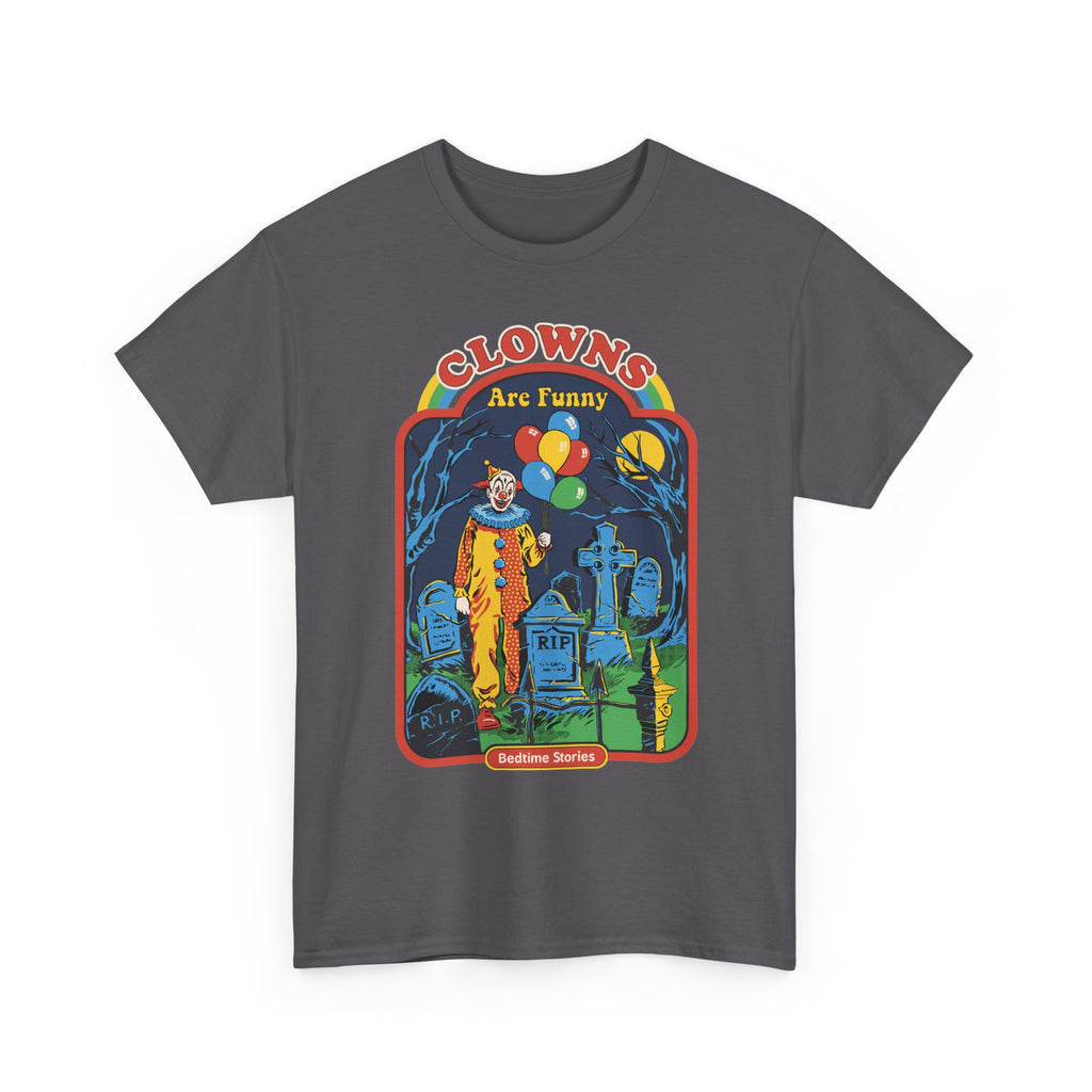 Creepy Clown Graveyard T-Shirt — "Clowns Are Funny" Halloween Tee