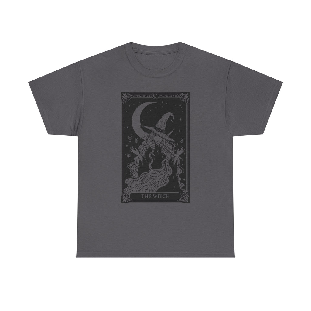 Witch & Moon T-Shirt — Mystical Tarot Art Graphic Tee
