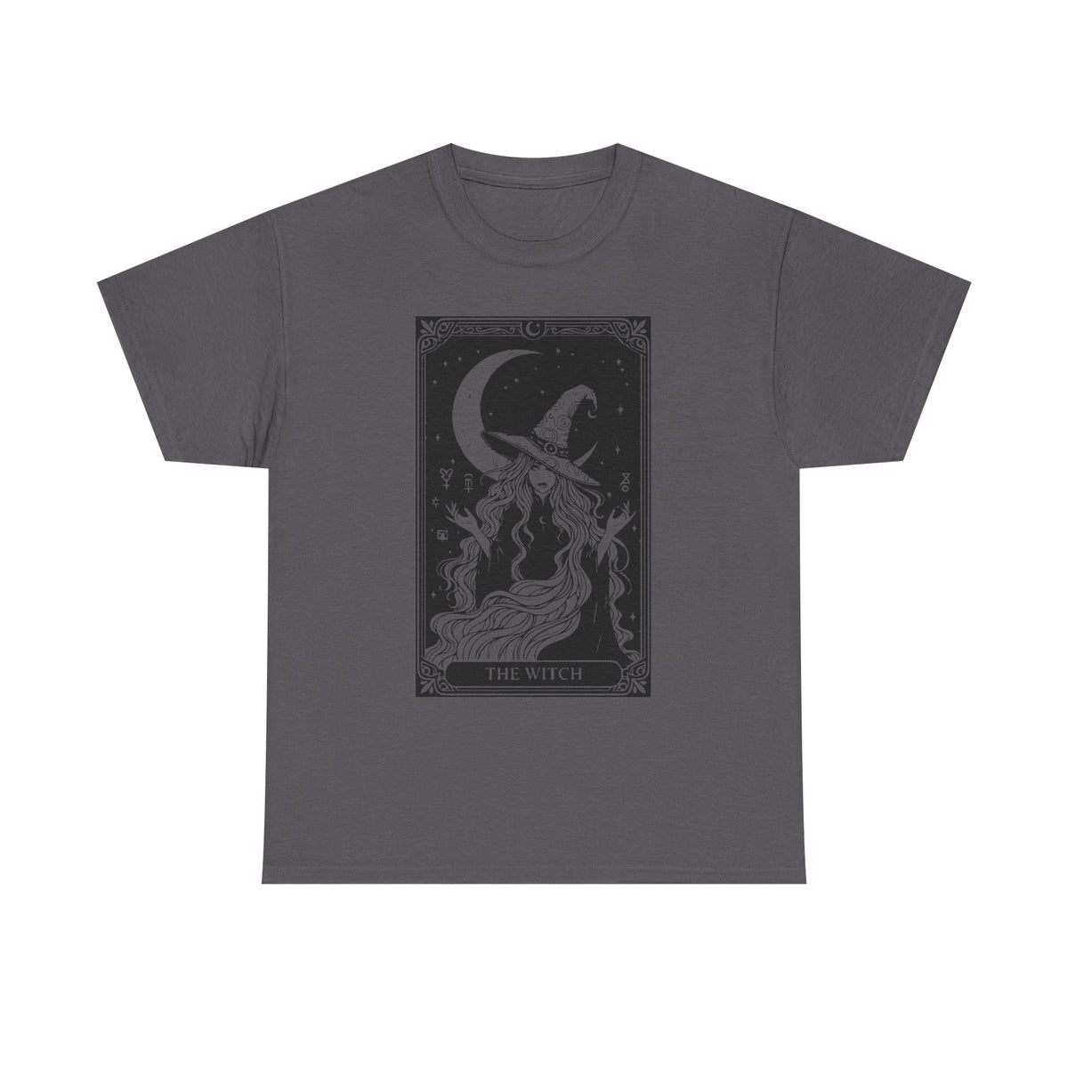 Witch & Moon T-Shirt — Mystical Tarot Art Graphic Tee