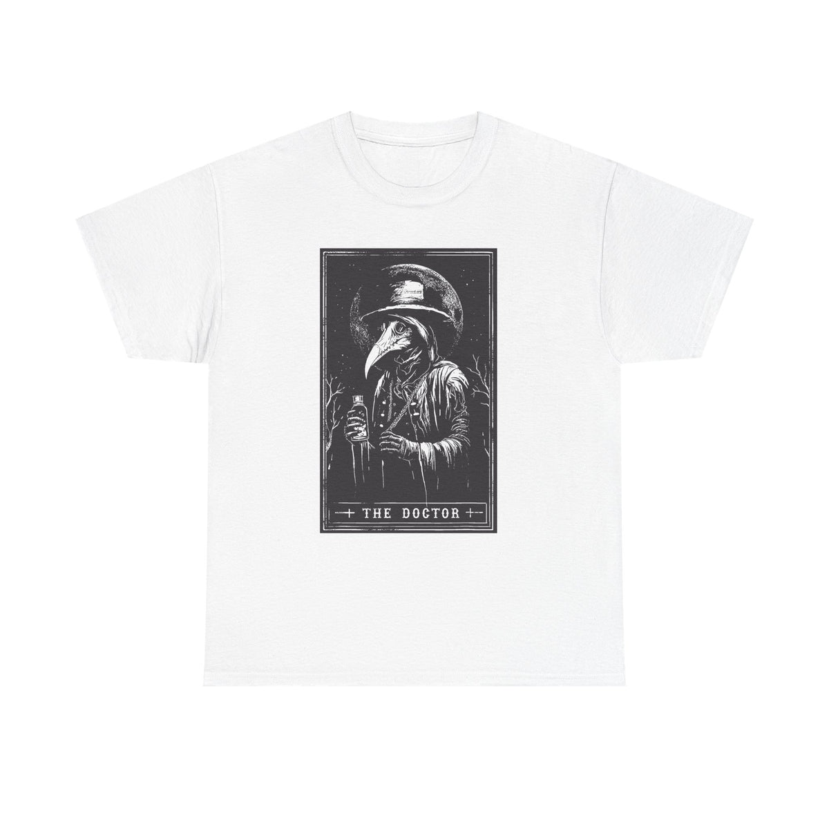 Graphic Tee — 'The Doctor' Plague Doctor Illustration T-Shirt