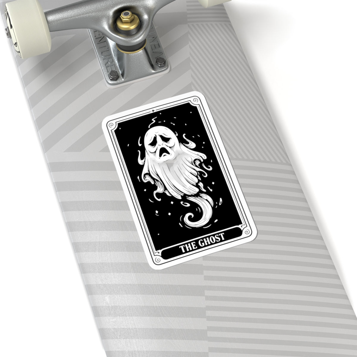 The Ghost Kiss-Cut Sticker — Haunted Tarot-Style Ghost Decal