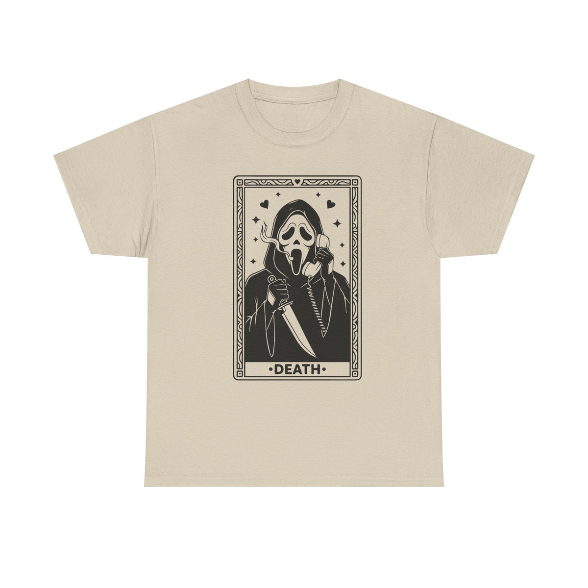 Death Tarot Card Tee — Gothic Skull Reaper Graphic T-Shirt
