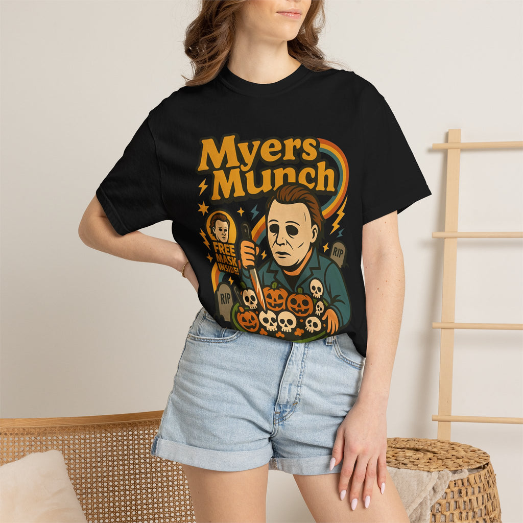 Myers Munch Halloween T‑Shirt — Michael Myers Trick-or-Treat Horror Tee