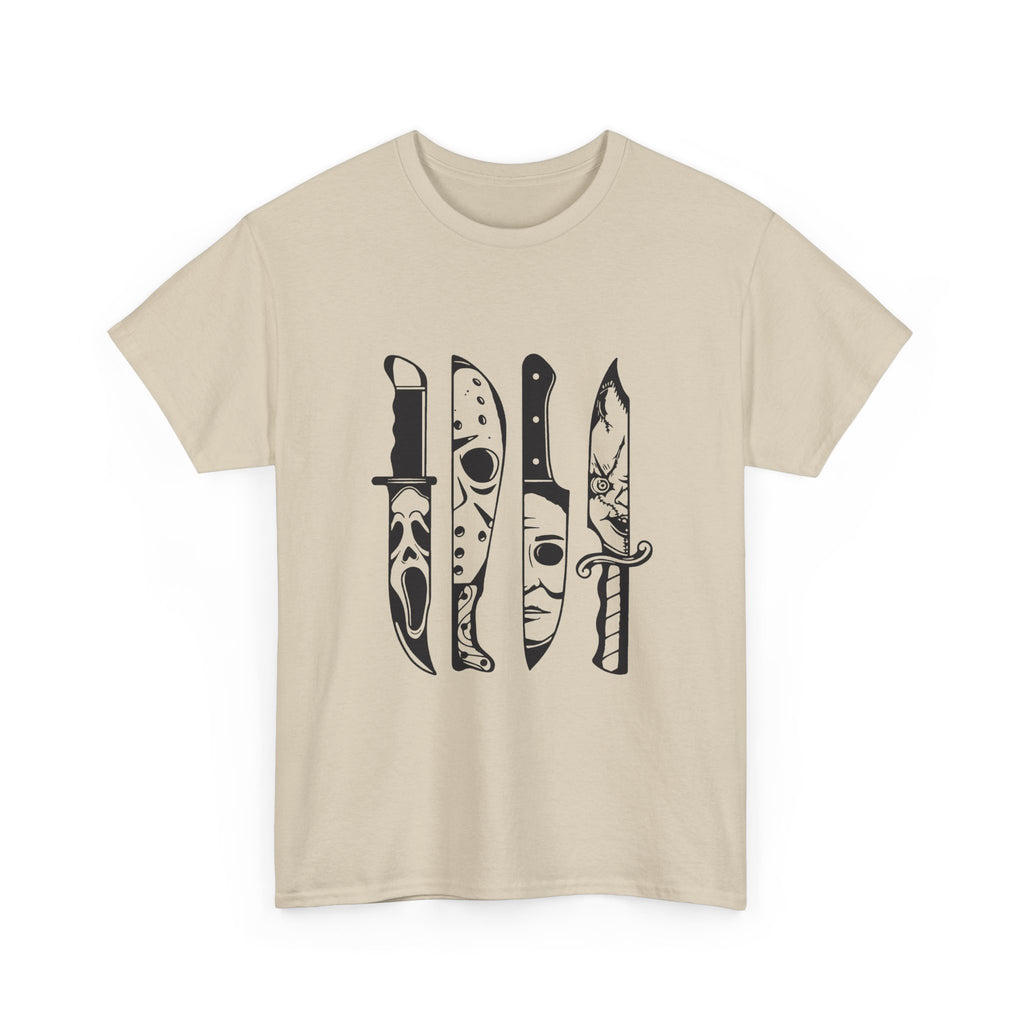 Knife Silhouette Tee — Black Blade Graphic T‑Shirt