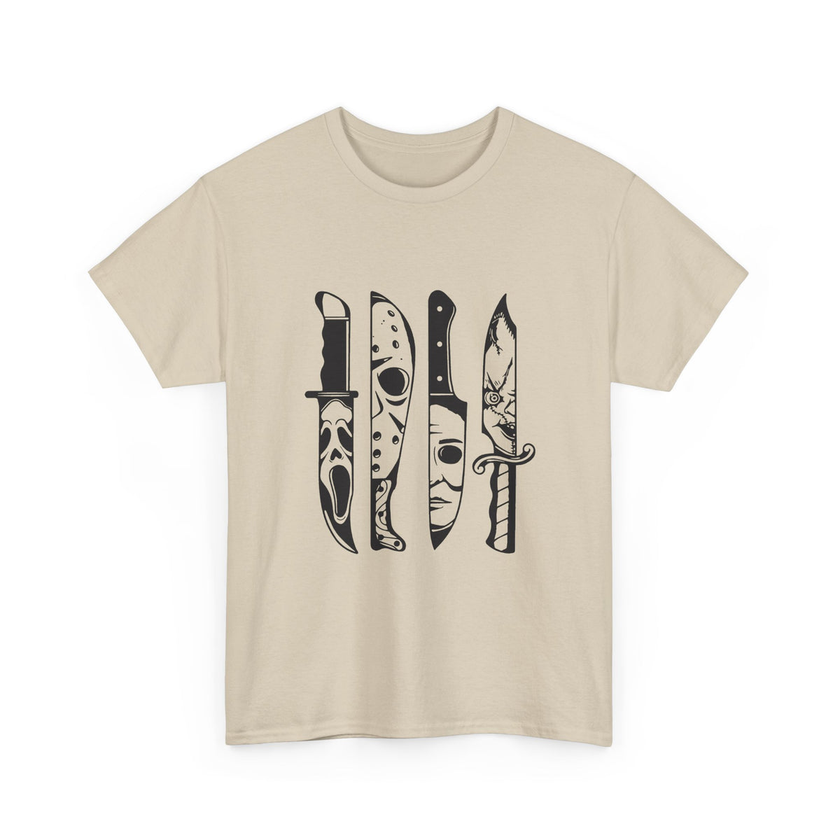 Knife Silhouette Tee — Black Blade Graphic T‑Shirt