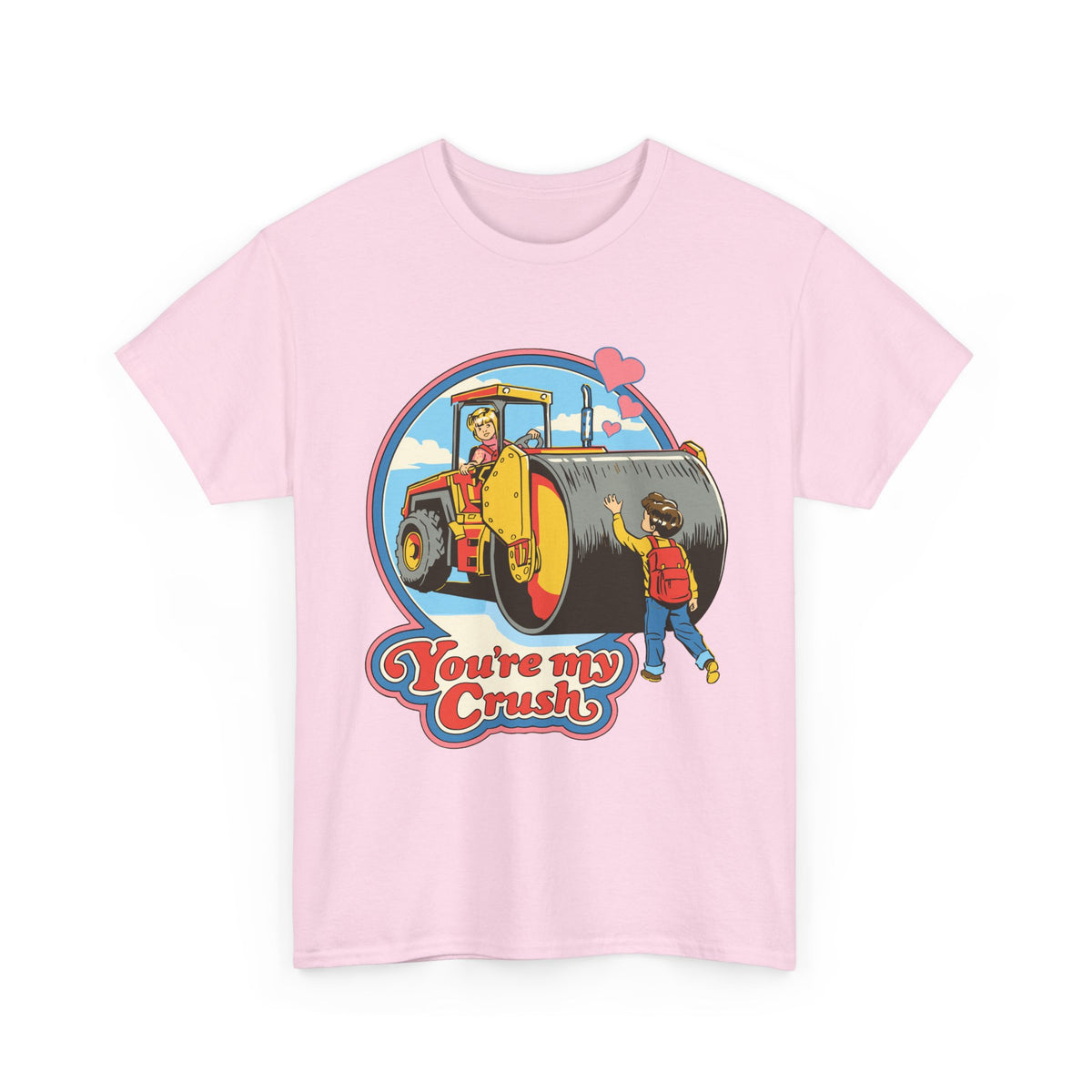 Vintage 'You're My Crush' Tee — Cute Construction Valentine T-Shirt
