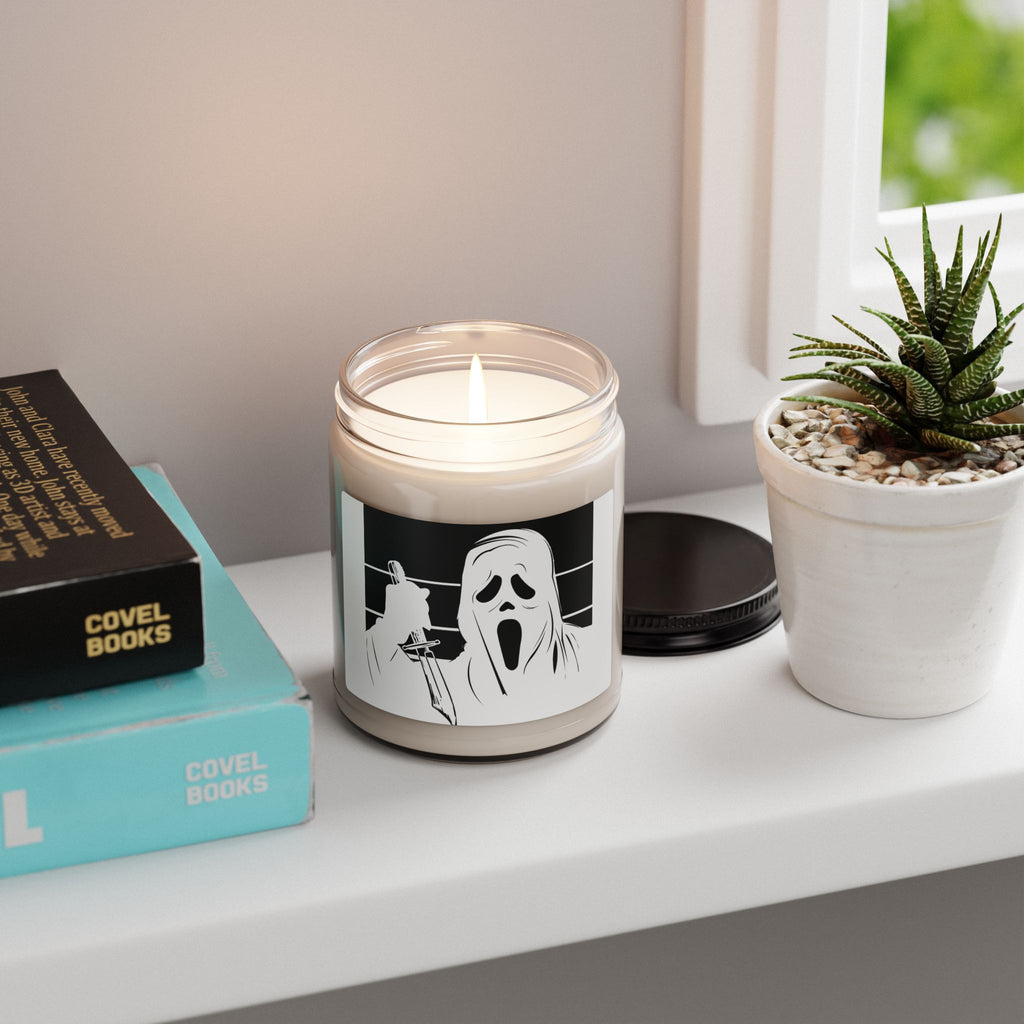 Ghostface Horror Candle — 9oz Scented Soy Candle for Halloween & Horror Fans