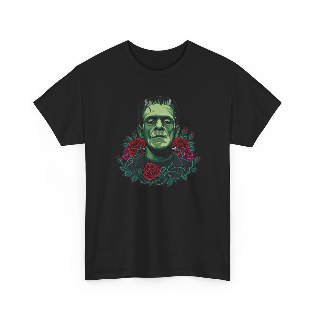 Frankenstein Portrait Tee — Gothic Rose Monster T-Shirt
