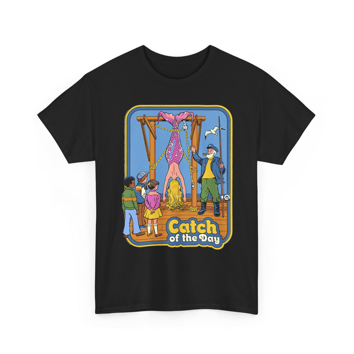 T-Shirt — "Catch of the Day" Retro Fishing Illustration Tee