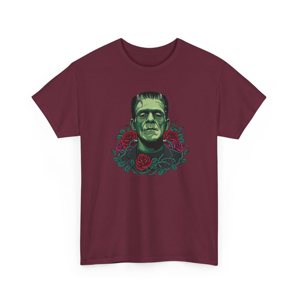 Frankenstein Portrait Tee — Gothic Rose Monster T-Shirt