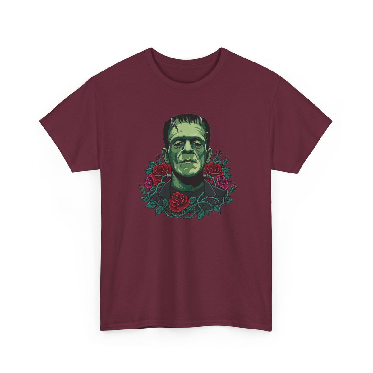 Frankenstein Portrait Tee — Gothic Rose Monster T-Shirt