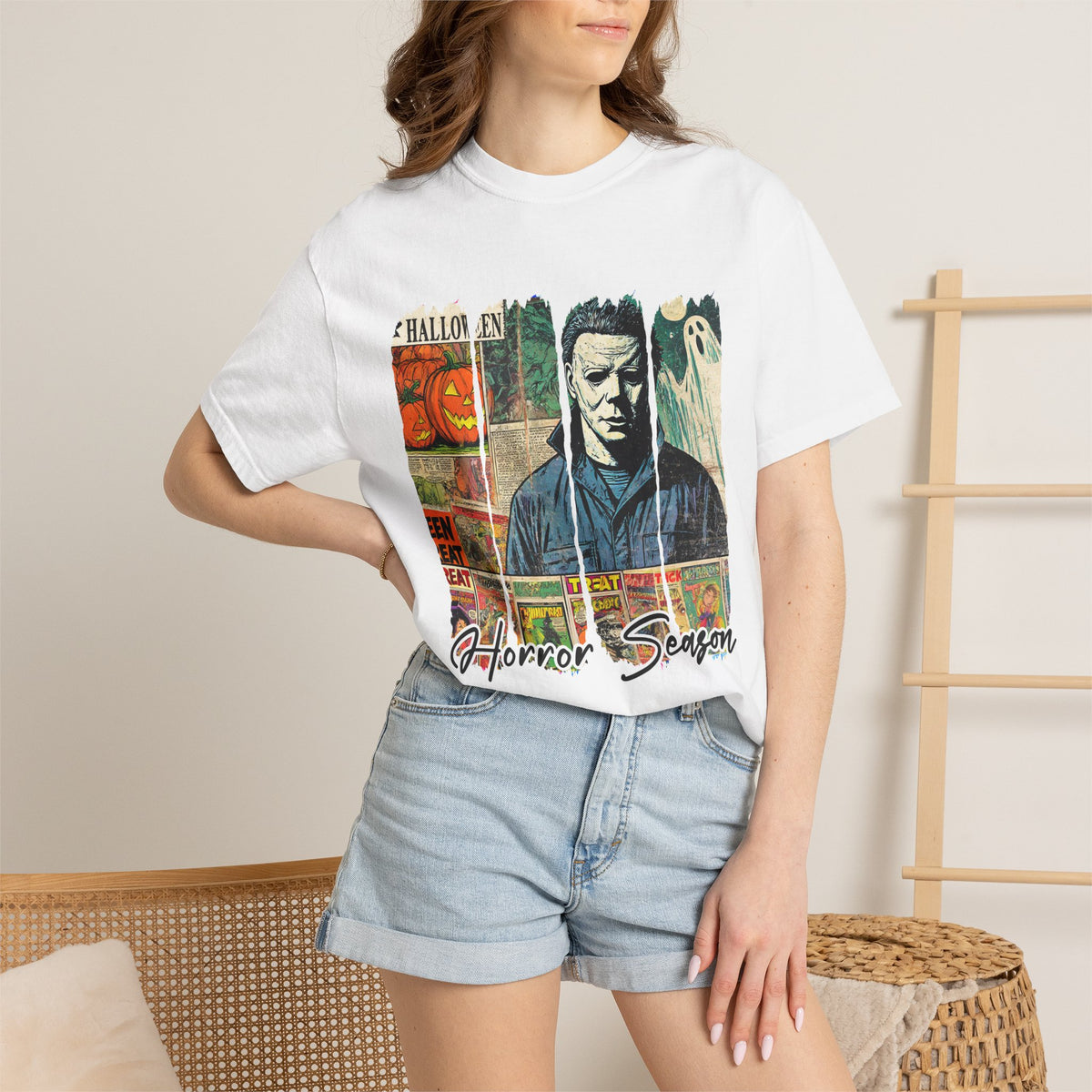 Horror Season T-Shirt – Vintage Michael Myers Halloween Tee