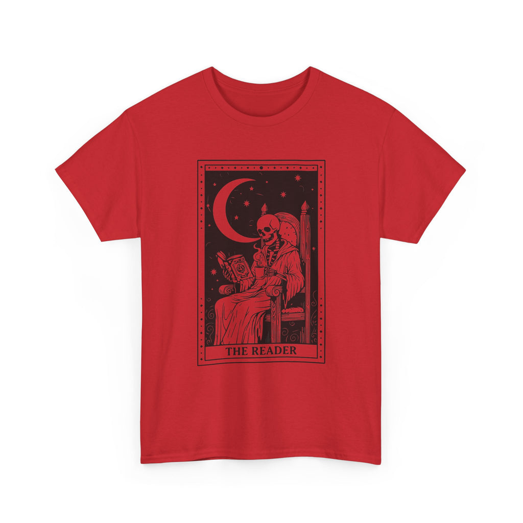 Tarot 'The Reader' Graphic Tee — Moonlit Occult Reading T-Shirt