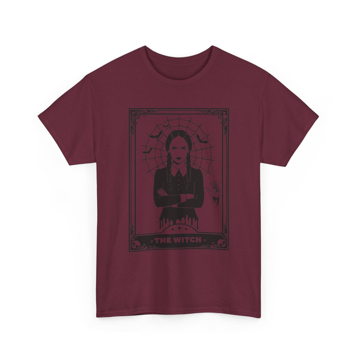 The Witch Graphic Tee - Gothic Tarot-Style Witch T-Shirt