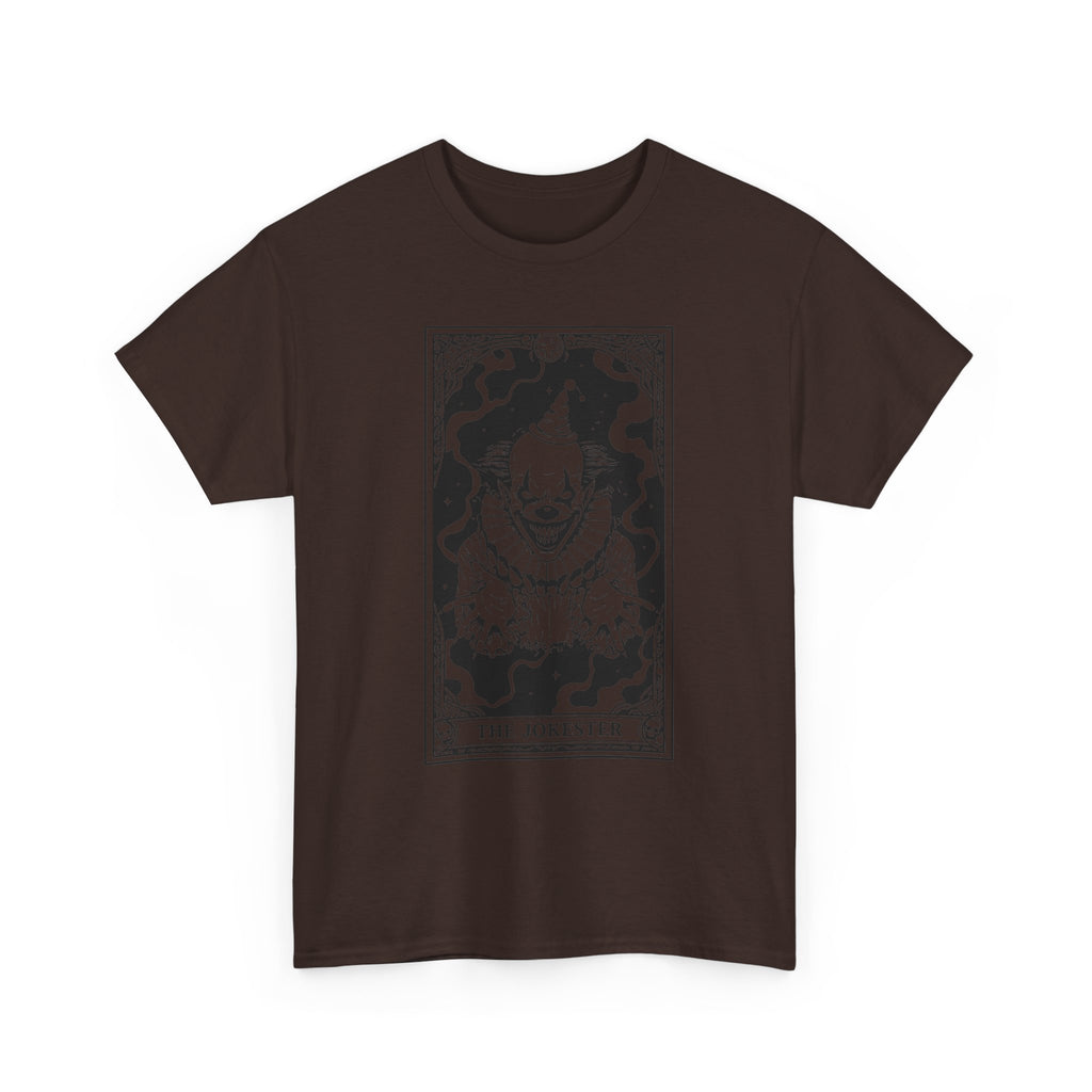 The Jokester Tarot T-Shirt — Gothic Clown Graphic Tee