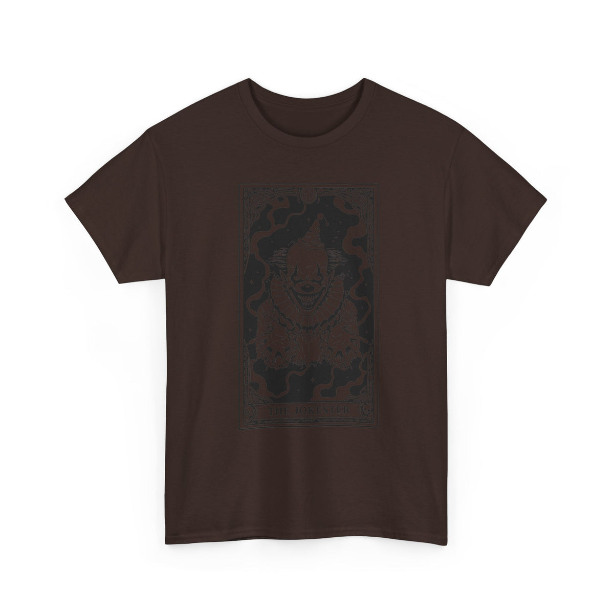 The Jokester Tarot T-Shirt — Gothic Clown Graphic Tee