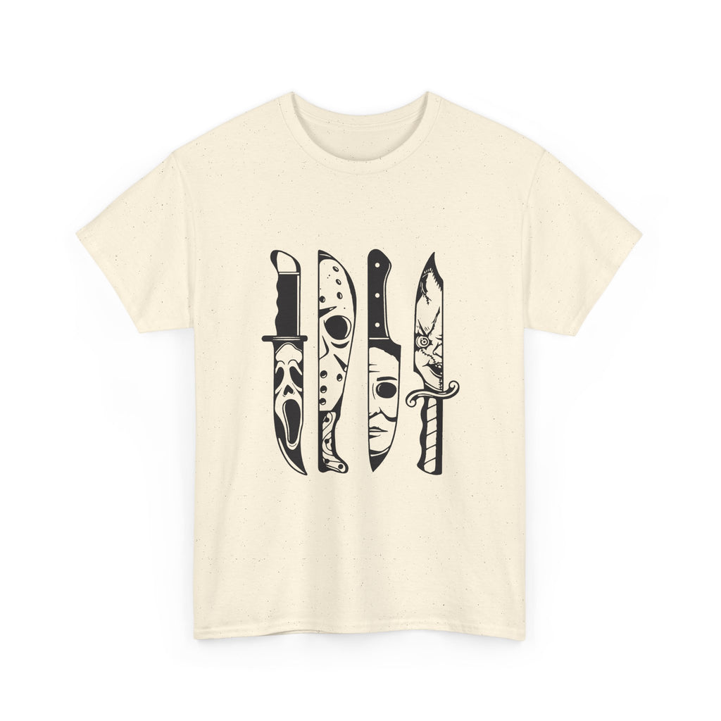Knife Silhouette Tee — Black Blade Graphic T‑Shirt