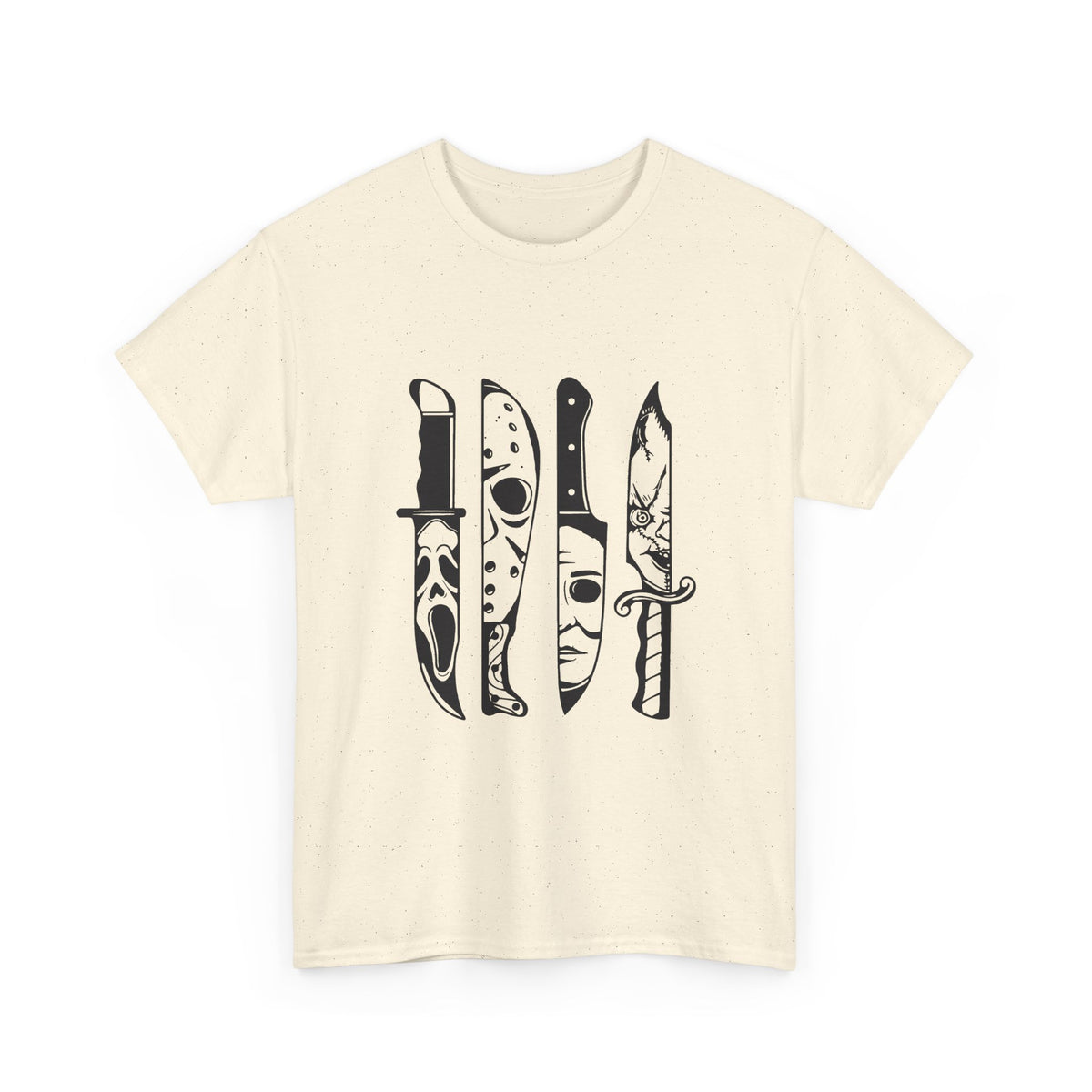 Knife Silhouette Tee — Black Blade Graphic T‑Shirt