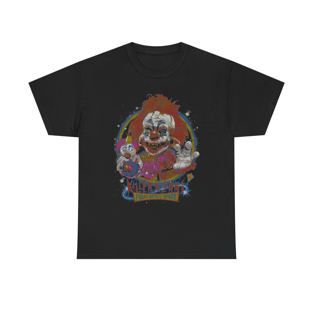 Creepy Clown Graphic Tee — "Birthday" Horror Carnival T-Shirt