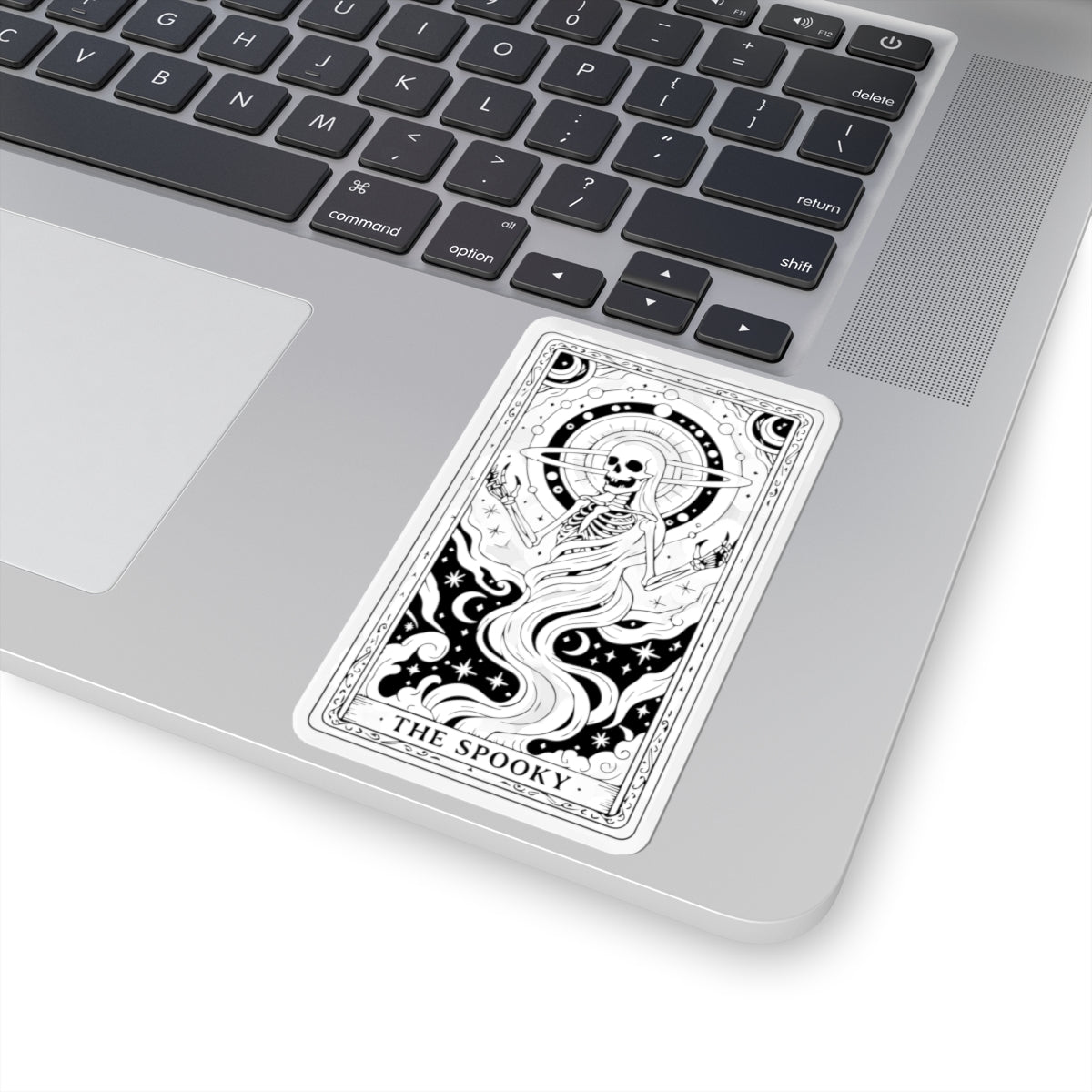Tarot Skull Sticker — 'The Spooky' Kiss-Cut Gothic Decal