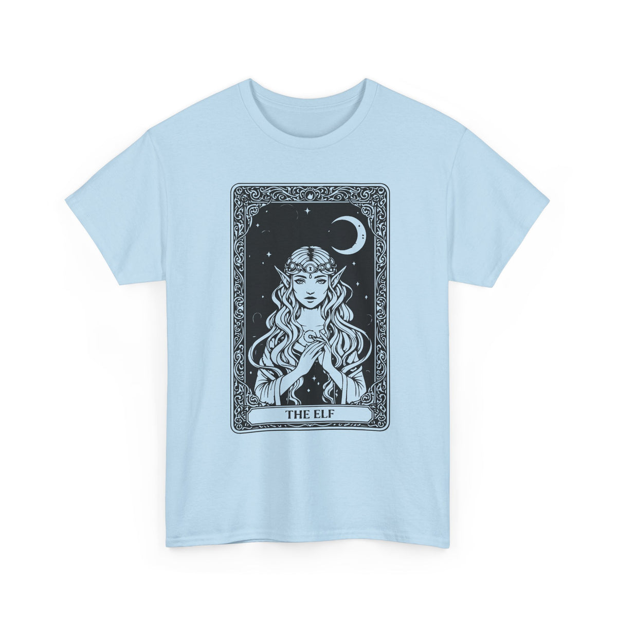 The Elf Tarot Card Tee — Mystical Moon Illustration T-Shirt