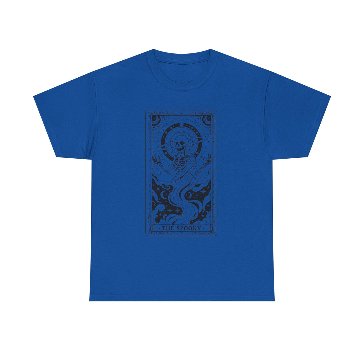 Tarot Skull Flame T‑Shirt — 'The Spooky' Gothic Graphic Tee